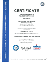ISO 9001:2015 Würth Snider