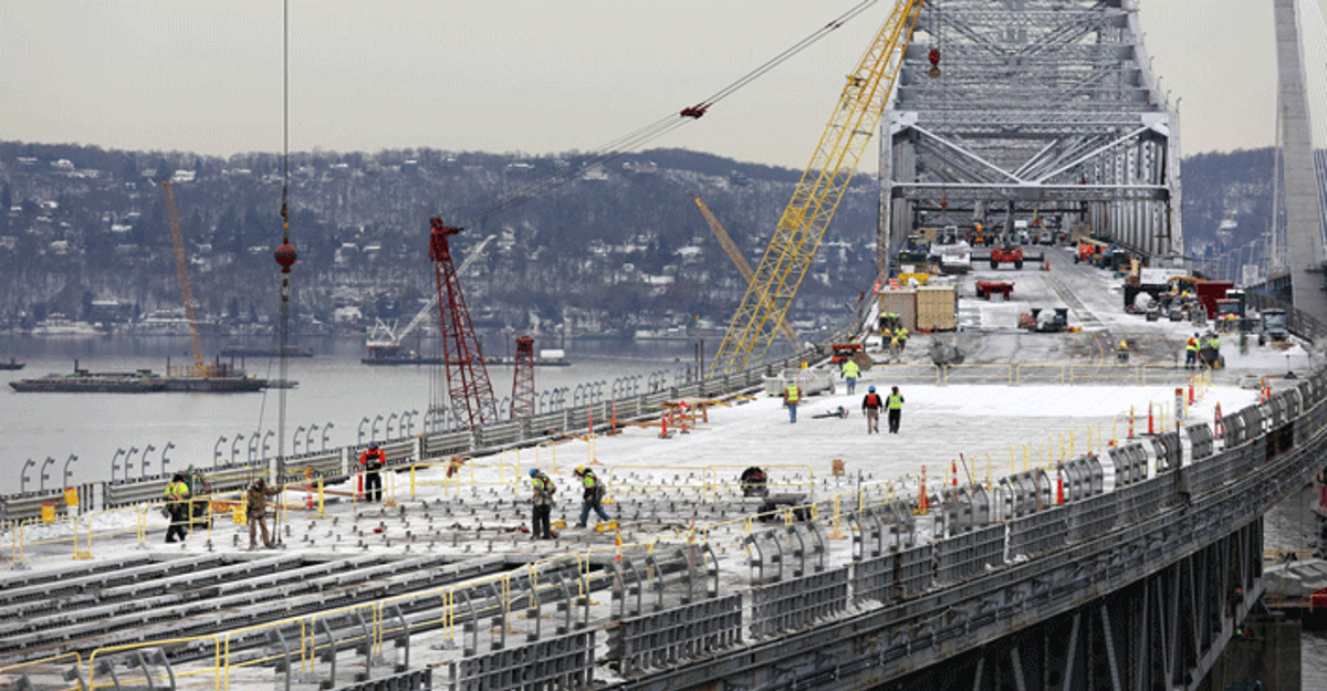 Structural fasteners like structural bolts and tension control bolts being installed in a bridge