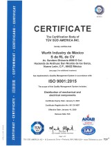 ISO 9001: 2015 Wurth Industry de Mexico